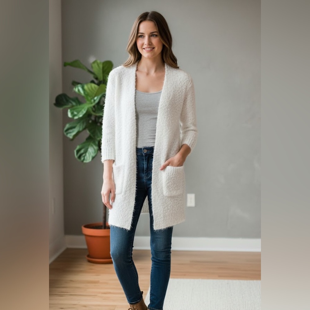 Love Tree Soft White Cardigan